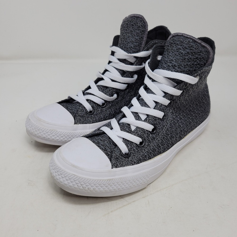 Converse Chuck Taylor II Shoes Mens Size 5 Womens 7 Gray High Top Lunarlon‎ Knit